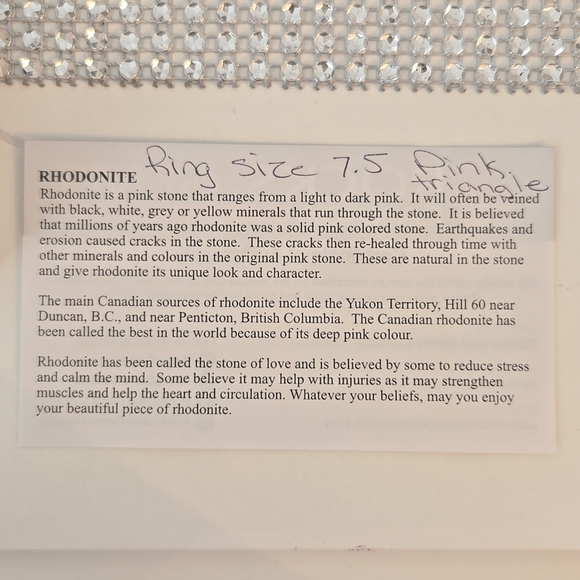 Ring, Crystal Rhodonite - Picture 4 of 4